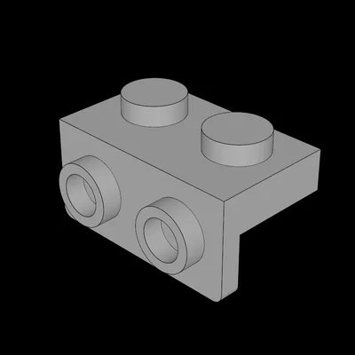 Mô hình Bracket 1x2 Down tương thích với Lego cho máy in 3D
