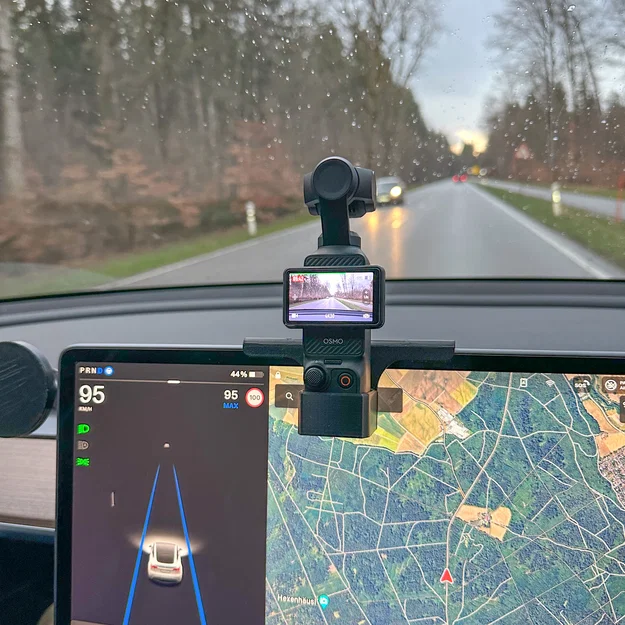 Ngàm gắn DJI Osmo Pocket 3 cho màn hình trung tâm xe Tesla - Image 1