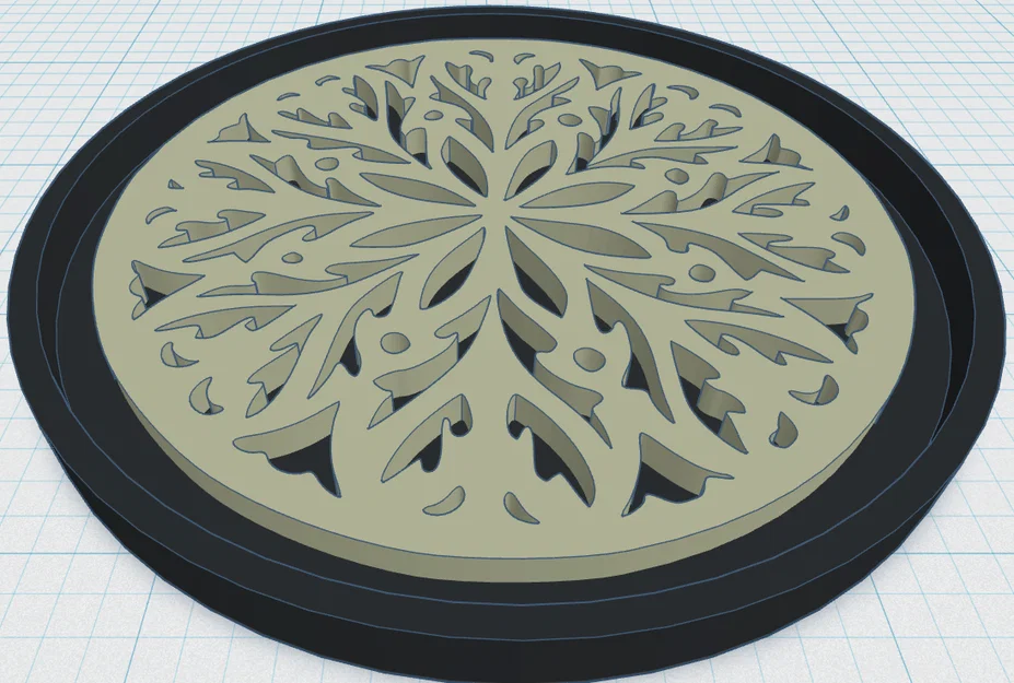Gothic Rose Window Coaster 11 (Lót Ly Cửa Sổ Hoa Hồng Gothic) - Image 1