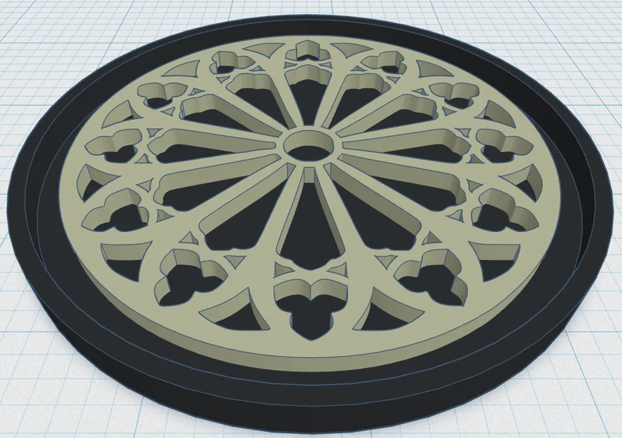 Gothic Rose Window Coaster 12 - Image 1