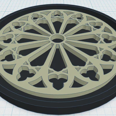 Gothic Rose Window Coaster 12