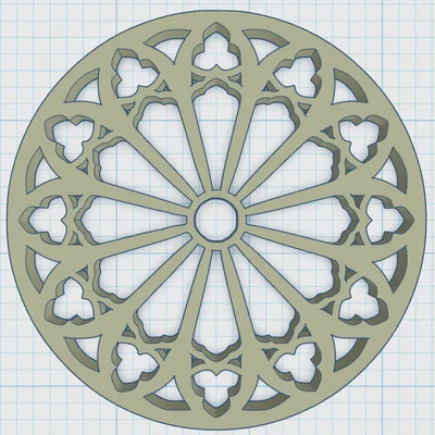 Gothic Rose Window Coaster 12