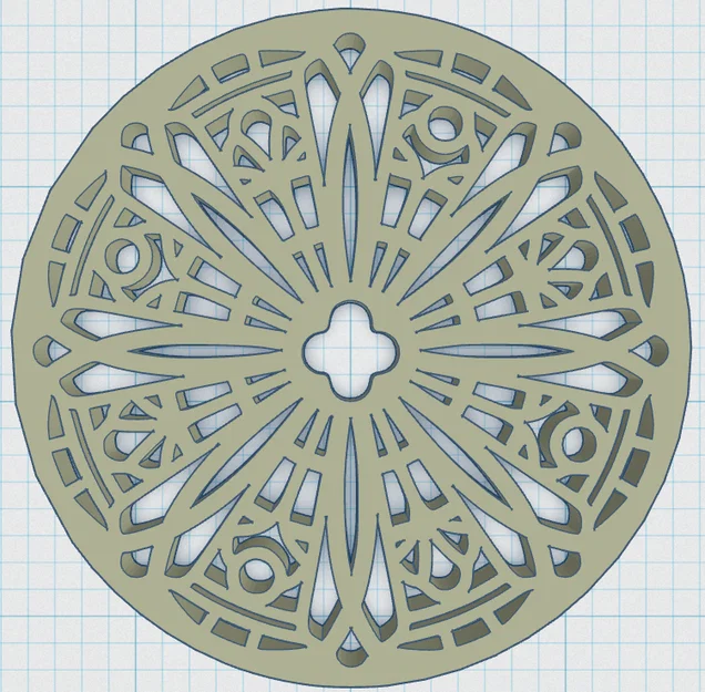Lót Ly Cửa Sổ Hoa Hồng Gothic 13 - Image 3