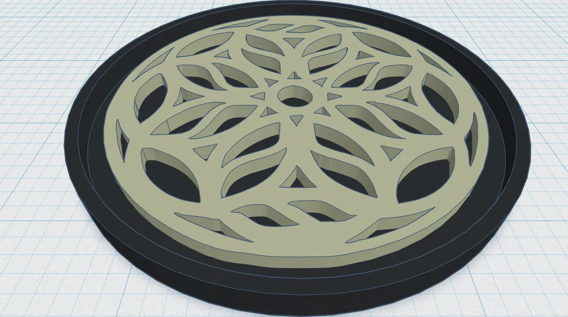Lót Ly Cửa Sổ Hoa Hồng Gothic 14 (Gothic Rose Window Coaster 14) - Image 1