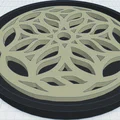 Lót Ly Cửa Sổ Hoa Hồng Gothic 14 (Gothic Rose Window Coaster 14) - Thumbnail 1