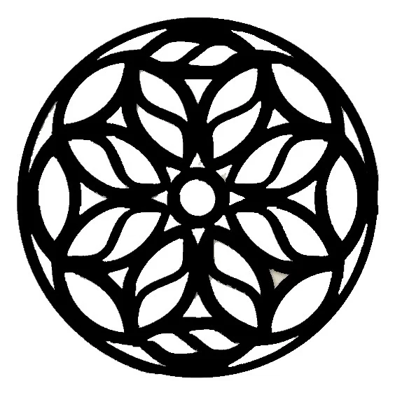 Lót Ly Cửa Sổ Hoa Hồng Gothic 14 (Gothic Rose Window Coaster 14) - Image 2