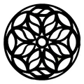 Lót Ly Cửa Sổ Hoa Hồng Gothic 14 (Gothic Rose Window Coaster 14) - Thumbnail 2