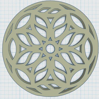 Lót Ly Cửa Sổ Hoa Hồng Gothic 14 (Gothic Rose Window Coaster 14)