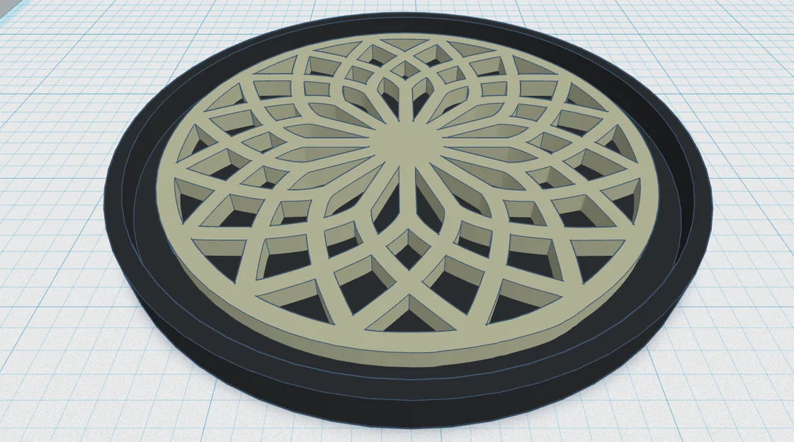 Gothic Rose Window Coaster 17 – Đế Lót Ly Cửa Sổ Hoa Hồng Gothic - Image 1