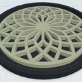 Gothic Rose Window Coaster 17 – Đế Lót Ly Cửa Sổ Hoa Hồng Gothic - Thumbnail 1