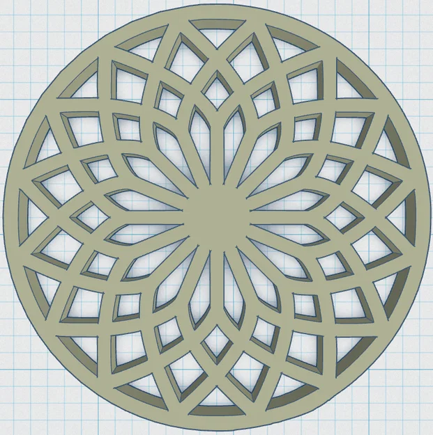 Gothic Rose Window Coaster 17 – Đế Lót Ly Cửa Sổ Hoa Hồng Gothic - Image 3