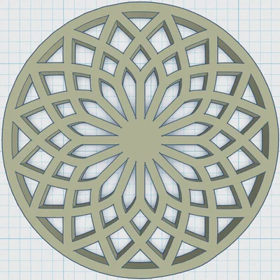 Gothic Rose Window Coaster 17 – Đế Lót Ly Cửa Sổ Hoa Hồng Gothic