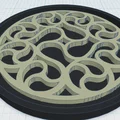 Gothic Rose Window Coaster 16 – Đế lót ly cửa sổ hoa hồng Gothic - Thumbnail 1