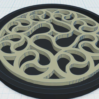 Gothic Rose Window Coaster 16 – Đế lót ly cửa sổ hoa hồng Gothic