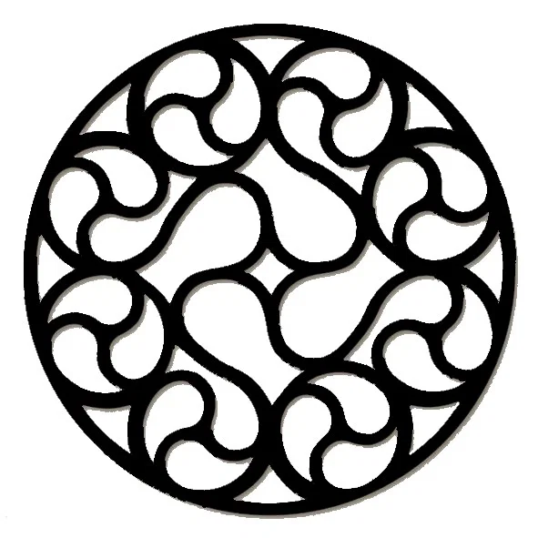 Gothic Rose Window Coaster 16 – Đế lót ly cửa sổ hoa hồng Gothic - Image 2