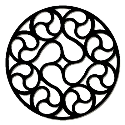 Gothic Rose Window Coaster 16 – Đế lót ly cửa sổ hoa hồng Gothic