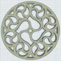 Gothic Rose Window Coaster 16 – Đế lót ly cửa sổ hoa hồng Gothic - Thumbnail 3