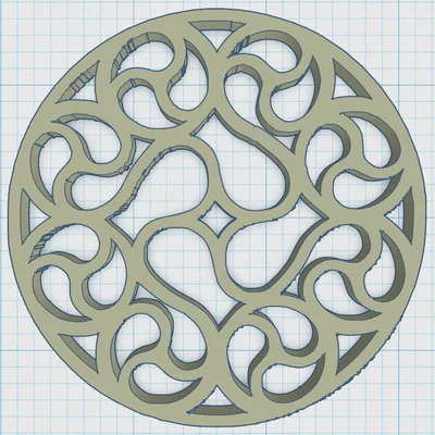 Gothic Rose Window Coaster 16 – Đế lót ly cửa sổ hoa hồng Gothic