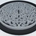 Gothic Rose Window Coaster 18 – Đế lót ly cửa sổ hoa hồng Gothic - Thumbnail 1