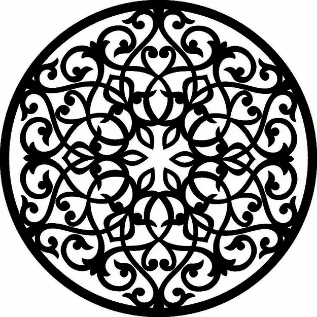 Gothic Rose Window Coaster 18 – Đế lót ly cửa sổ hoa hồng Gothic - Image 2