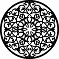 Gothic Rose Window Coaster 18 – Đế lót ly cửa sổ hoa hồng Gothic - Thumbnail 2