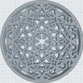 Gothic Rose Window Coaster 18 – Đế lót ly cửa sổ hoa hồng Gothic - Thumbnail 3