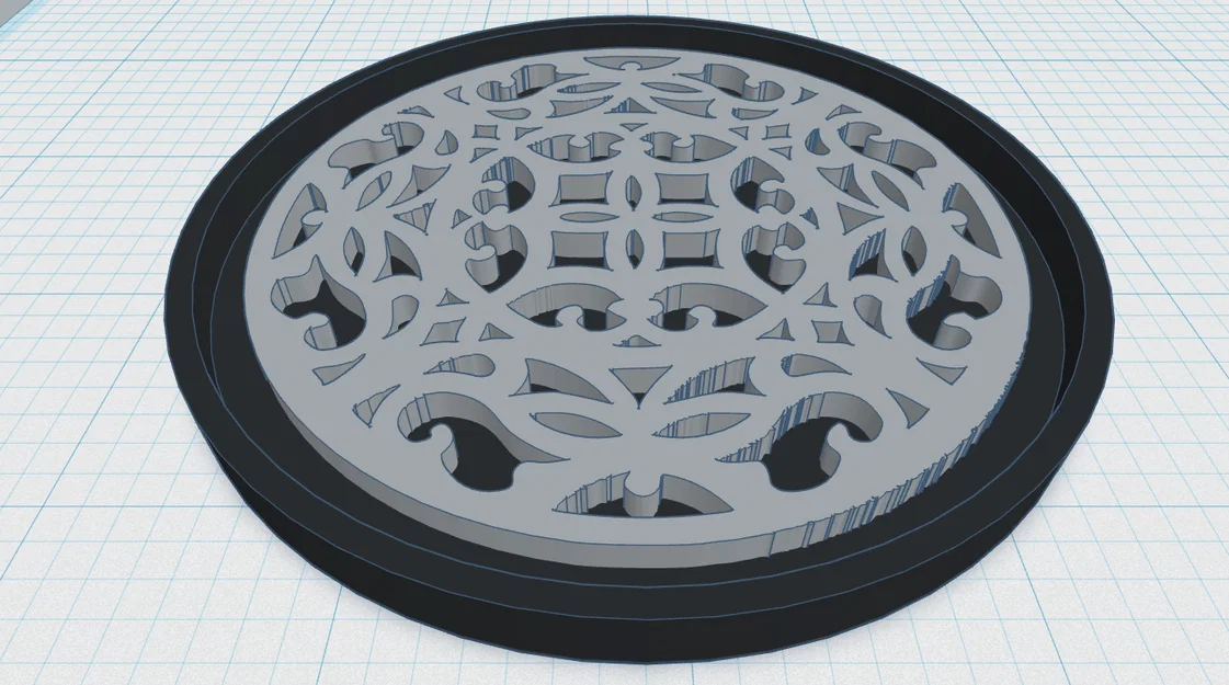 Gothic Rose Window Coaster 20 – Đế Lót Ly Cửa Sổ Hoa Hồng Gothic - Image 1