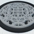 Gothic Rose Window Coaster 20 – Đế Lót Ly Cửa Sổ Hoa Hồng Gothic - Thumbnail 1