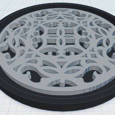 Gothic Rose Window Coaster 20 – Đế Lót Ly Cửa Sổ Hoa Hồng Gothic