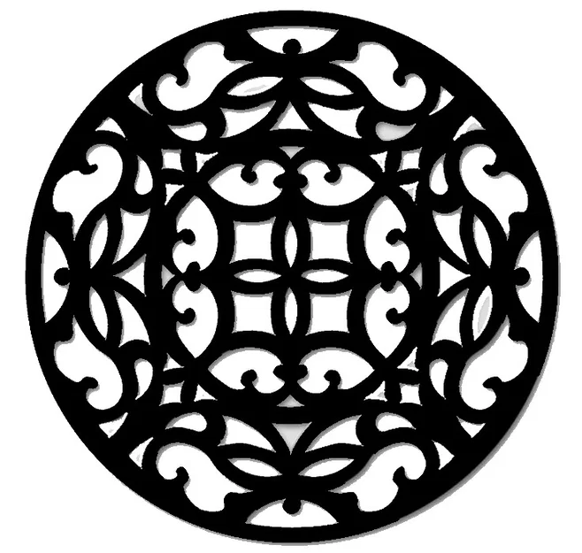 Gothic Rose Window Coaster 20 – Đế Lót Ly Cửa Sổ Hoa Hồng Gothic - Image 2