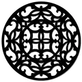 Gothic Rose Window Coaster 20 – Đế Lót Ly Cửa Sổ Hoa Hồng Gothic - Thumbnail 2
