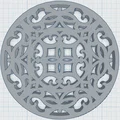 Gothic Rose Window Coaster 20 – Đế Lót Ly Cửa Sổ Hoa Hồng Gothic - Thumbnail 3