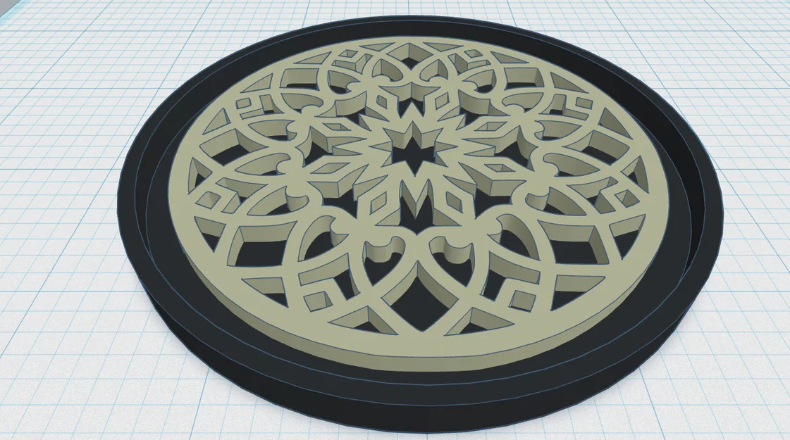Gothic Rose Window Coaster 27 (Lót Ly Cửa Sổ Hoa Hồng Gothic) - Image 1