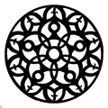 Đế Lót Ly Cửa Sổ Hoa Hồng Gothic 26 - Thumbnail 2