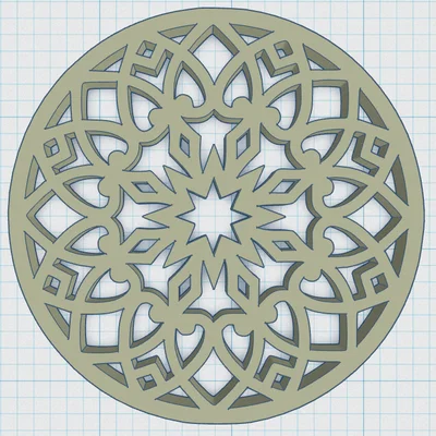 Gothic Rose Window Coaster 27 (Lót Ly Cửa Sổ Hoa Hồng Gothic)