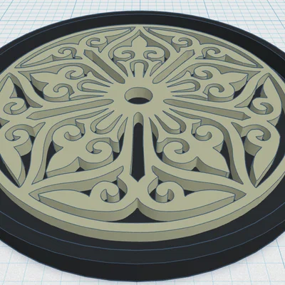Gothic Rose Window Coaster 30 – Lót Ly Cửa Sổ Hoa Hồng Gothic