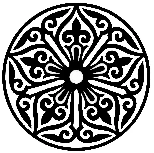 Gothic Rose Window Coaster 30 – Lót Ly Cửa Sổ Hoa Hồng Gothic - Image 2