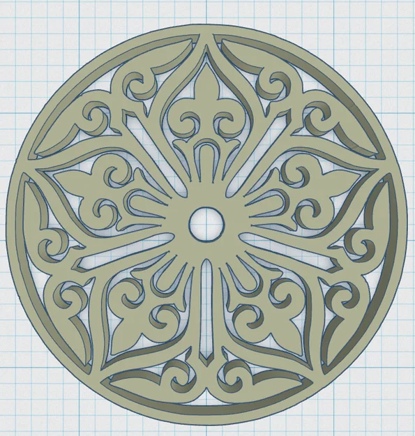 Gothic Rose Window Coaster 30 – Lót Ly Cửa Sổ Hoa Hồng Gothic - Image 3