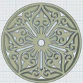 Gothic Rose Window Coaster 30 – Lót Ly Cửa Sổ Hoa Hồng Gothic - Thumbnail 3