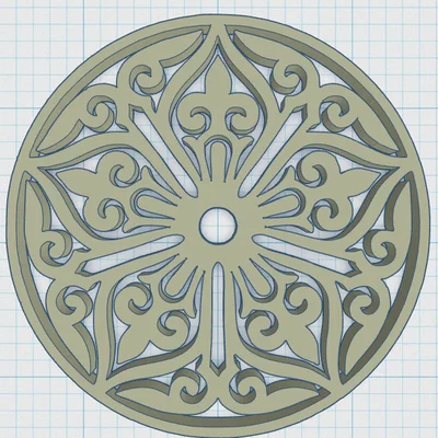 Gothic Rose Window Coaster 30 – Lót Ly Cửa Sổ Hoa Hồng Gothic