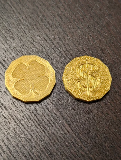 Mô hình đồng xu may mắn Leprechaun Coin in 3D độc đáo - Image 1