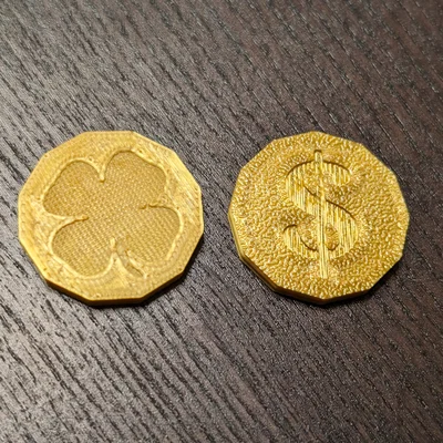 Mô hình đồng xu may mắn Leprechaun Coin in 3D độc đáo