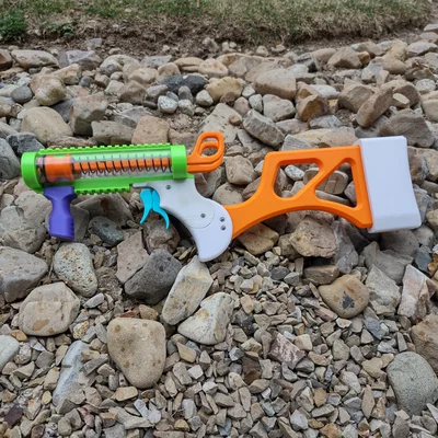 FLP-02 “Booster” – Nerf pistol double plunger, đổi nòng (swappable barrels)