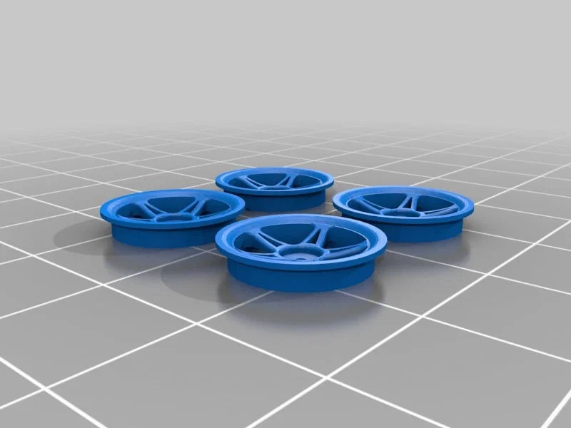 Mẫu ốp mâm xe 5 nan 5 Spoke Wheel Inserts in 3D cho slotcar - Image 1