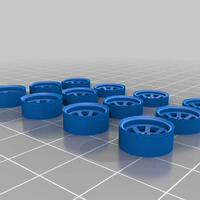 Bộ ốp mâm xe 12mm (Wheel Insert) cho mô hình xe đua Slot Car