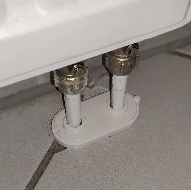 Ốp che ống sưởi đôi cho radiator (Version 2) - Heizkörper Doppelrosette - Image 1