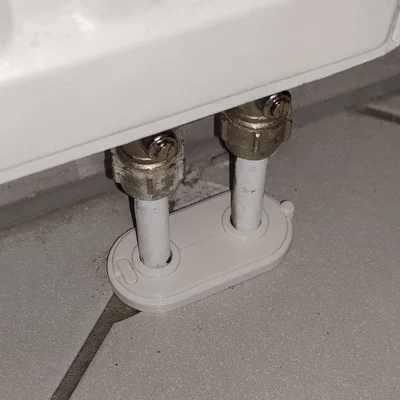 Ốp che ống sưởi đôi cho radiator (Version 2) - Heizkörper Doppelrosette