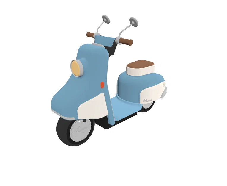 Mô hình xe máy cổ điển (Vintage Motorcycle) cực xinh xắn để in 3D - Image 1