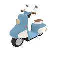 Mô hình xe máy cổ điển (Vintage Motorcycle) cực xinh xắn để in 3D - Thumbnail 1