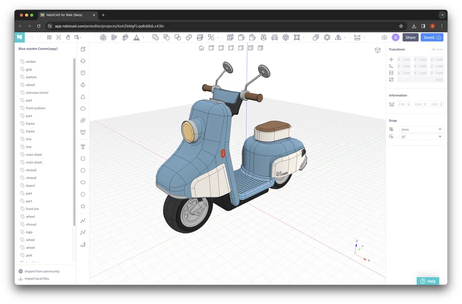 Mô hình xe máy cổ điển (Vintage Motorcycle) cực xinh xắn để in 3D - Image 2
